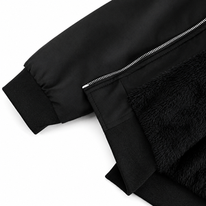 Blouson Bomber Noir Personnalisé pour Homme, Col Montant, Fermeture Éclair, Style Décontracté Automne, Coupe Droite, Extérieur en Polyester - Product Image 5