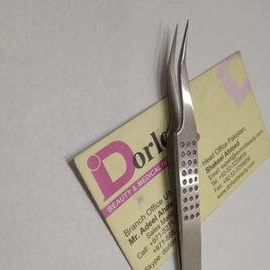 Nouvelles pinces à extensions de cils volume avec grip texturé, pinces à cils en acier inoxydable personnalisables avec logo - Product Image 1