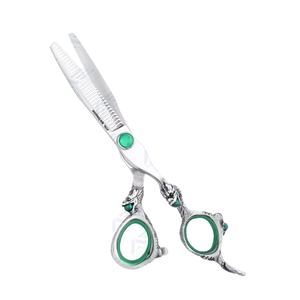 Barbe à papa 30 dents Lefty 5.5 pouces Ciseaux amincissants en acier Ciseaux à effiler Ciseaux professionnels de coupe de cheveux - Product Image 1