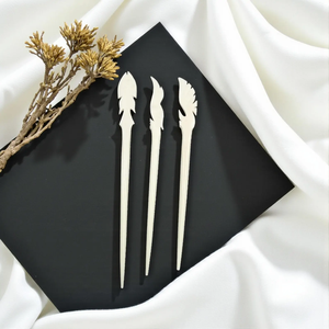 กิ๊บติดผมทำจากกระดูกที่เป็นมิตรกับสิ่งแวดล้อม |   เครื่องประดับผมทำมือ - Product Image 6