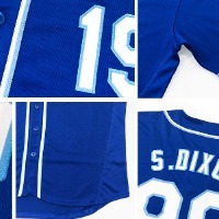 Camiseta de Fútbol Personalizada para Hombre, Malla Azul, 100% Poliéster, Números del Equipo Impresos en Tackle Twill, Manga Corta, Transpirable, Corte Regular - Product Image 6