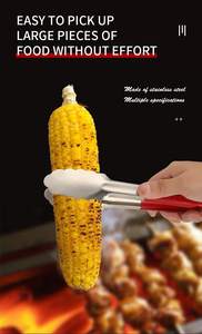 Wholesale Bold Blossom Premium Quality >20-Piece Stocked Stainless Steel Vinyl Coated Sustainable Utility Tongs <b>Utensils</b> - Product Image 2