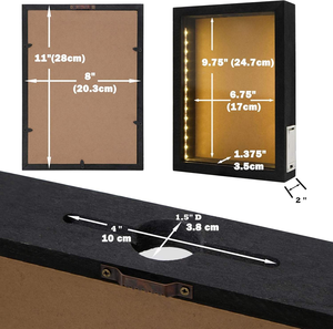 High Definition U Shape <b>Black</b> Walnut Wooden Acrylic Picture <b>Frame</b> 15.2*10.7cm Wood Acrylic <b>Photo</b> <b>Frame</b> for Family - Product Image 5