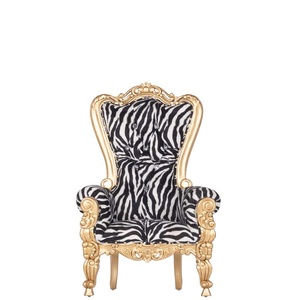 เก้าอี้บัลลังก์หรูหราหรูหราหลังสูงสีทองคลาสสิกสำหรับงานแต่งงานงานเลี้ยงเด็กงานปาร์ตี้โรงแรมทำจาก PC เฟอร์นิเจอร์สำหรับงานอีเวนต์ - Product Image 1