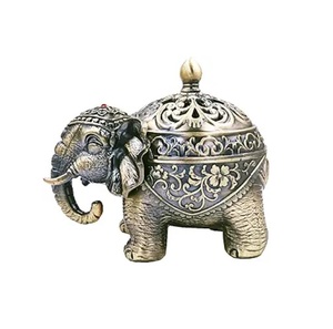 Quemador de incienso redondo de metal plateado resistente con tapa metálica, tamaño pequeño, para el hogar, sala de estar, dormitorio, yoga - Product Image 6