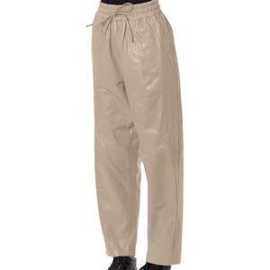Women Leather Pants High Waist Regular Fit Stretch Faux Leather Straight Trousers Casual Streetwear Windproof Breathable Summer - Product Image 2