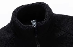 ANSZKTN Winter Fleece Single Breasted Stand Collar Dyed Men's Loose Coat for Men and Women - Product Image 3
