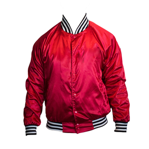 Satin High School Letterman <b>Baseball</b> <b>Bomber</b> <b>Jacket</b> Stand Collar Spring Eco-Friendly Unisex Embroidery Varsity Streetwear College - Product Image 3