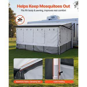 Tenda Parasole Motorizzata per Camper 16-17 piedi, Compatibile con Porta Parasole e Finestre in Rete Ventilate per Tende da Sole - Product Image 5