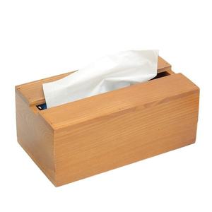 Caja de pañuelos de madera clásica natural para el hogar, la oficina y el coche, dispensador de pañuelos elegante para una decoración estética del hogar. - Product Image 1