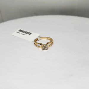 Premium 14K Gold Ladies Ring HI Color SI Purity Natural Diamond 0.17ct Rhodium Plated IGI Certified Luxury Womens Daily Wear - Product Image 1