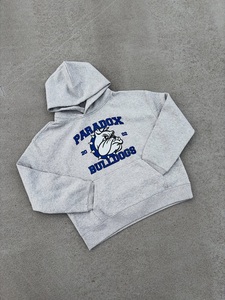 Sudadera con Capucha Personalizada de Algodón Grueso, Estilo Varsity con Gráfico de Bulldog, Unisex, Ropa Urbana, OEM ODM - Product Image 1