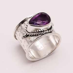 925 Sterling Silver Amethyst <b>Ring</b> <b>Indian</b> Jewelry Bulk Wholesale Fashion Silver plated <b>Rings</b> for Women and Girls - Product Image 3