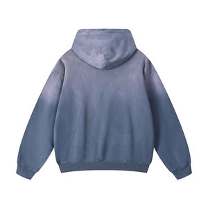Ropa de estilo de vida de mezcla de algodón directamente de fábrica, sudaderas con efecto descolorido por el sol para hombre, personalizables con marca, moda urbana. - Product Image 2