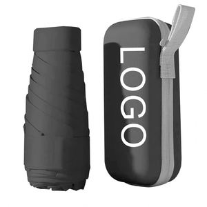 Paraguas Plegable de Cinco Pliegues con Logotipo Personalizado al por Mayor, con 6 Varillas y Mango de Plástico, para Viajes y Protección contra la Lluvia - Product Image 1