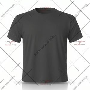 T-shirt uni à col rond pour homme, personnalisé, 100 % polyester, manches courtes, décontracté, OEM, anti-plis, imprimé par transfert thermique, coupe classique - Product Image 3