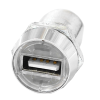 Chargeur sans fil pour l'intérieur de la voiture, prise de charge rapide, alliage de zinc chromé, port USB unique pour ABA