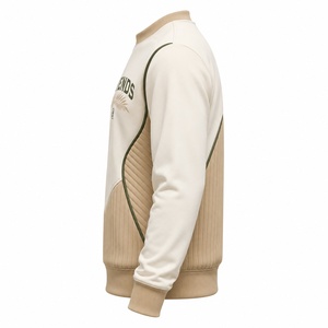 Sudadera Estampada con Cuello Redondo para Hombre, Corte Regular, Tejido de Punto, Estilo Casual Otoñal, Diseño Beige - Product Image 3