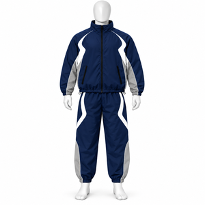 Ensemble de survêtement coupe-vent deux pièces respirant et imperméable en nylon 100 % personnalisé, coupe classique, fabriqué par AMSEC IND, en vente. - Product Image 4