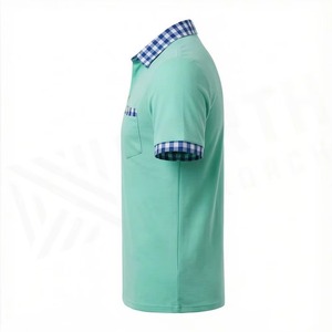 เสื้อโปโลผ้าฝ้ายคุณภาพสูงแบบเรียบง่ายสำหรับกอล์ฟ สีตามสั่ง - Product Image 2