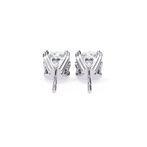 REYES Hip Hop 925 Sterling <b>Silver</b> Round Cut 2.5 Carat Moissanite Screw <b>Back</b> Stud <b>Earrings</b> Wholesale Price Rhodium Plated Jewelry - Product Image 6