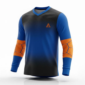 เสื้อทีมกีฬาผู้รักษาประตูแบบพรีเมี่ยมเสื้อเจอร์ซีย์ผู้รักษาประตูผ้าสำหรับเล่นกีฬาระบายอากาศได้ดี - Product Image 1