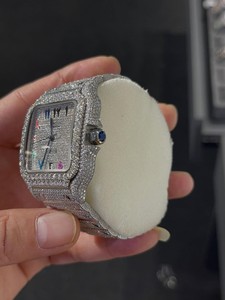 Reloj de Lujo con Esfera Cuadrada y Cristales, Movimiento de Cuarzo ETA, Pantalla Analógica, Correa de Acero Inoxidable, Resistente al Agua 5BAR, Números Romanos para Hombre - Product Image 5