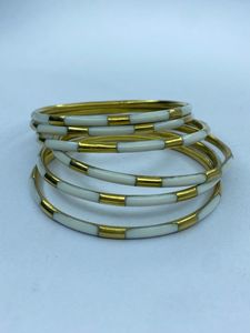 Trendy Statement Gold-Plated Brass Enamel Bangle Modern Polished <b>Kada</b> Resin Sculpture Antique Traditional Fashion Art - Product Image 4