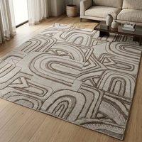 Alfombra Personalizada de Alta Gama con Diseño Floral, Hecha a Mano con Lana y Base de Látex, Lavable y con Características Antibacterianas para la Sala de Estar