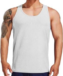 เสื้อกล้ามออกกำลังกายผู้ชายแบบขายส่ง เสื้อกล้ามฟิตเนสสำหรับเพาะกาย เสื้อกีฬาผู้ชาย ยืดหยุ่น แห้งเร็ว - Product Image 1