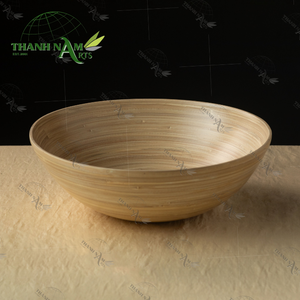 Bol de nouilles jetables écologiques faites à la main du Vietnam Salade durable servant du bambou rustique avec un design élégant - Product Image 6