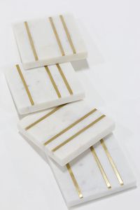 Hotel Table Were Use <b>Marble</b> <b>Coaster</b> High Quality Handmade <b>Marble</b> <b>Coaster</b> With Brass for Home Restaurant Tea Coffee Table <b>Coaster</b> - Product Image 2