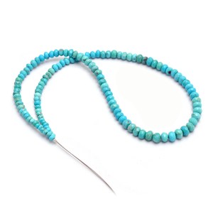 Cuentas facetadas redondas de turquesa AAA de 3.50mm-6mm, turquesa natural genuina de Arizona, cuentas de piedras semipreciosas multicolor para joyería. - Product Image 6