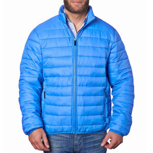 Lightweight <b>Winter</b> Thick Puffer Jacket for Unisex Waterproof Windproof <b>Quilted</b> Zipper Closure Stand Collar Streetwear Style - Product Image 1