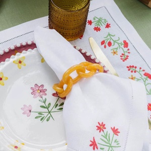 Elegant Artizon Studio Custom Resin Handmade Napkin Link <b>Ring</b> Set Creative Classic Eco-Friendly Durable Stocked Customized Table - Product Image 1