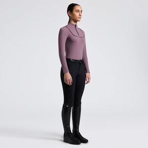High Quality 4way Stretch Horse Riding Equestrian Shirt Top <b>Base</b> <b>Layer</b> Competition Show Shirt Polo in Soft Feel Technical Fabric - Product Image 5