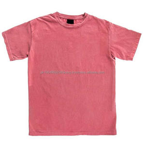 T-shirts pour hommes de qualité supérieure, logo personnalisé OEM, couleur rose, col rond, grande taille, coton, t-shirts pour hommes de la rue principale - Product Image 6