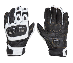 Full Finger Cowhide Racing <b>Gloves</b> Breathable Non-Slip Hook And Loop Closure For Motocross Riding Male - Product Image 2