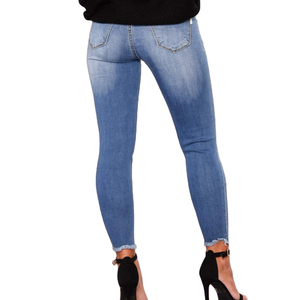 Women High Waist Skinny Denim Jeans Stretch Slim Fit Casual Blue Pants Fashion Comfortable Ladies Everyday Wear Trousers - Product Image 4