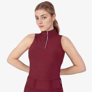Premium Quality Women's Equestrian Sleeveless Shirt Seamless Design Breathable Quick Dry Anti-Bacterial Spandex/Polyester Low - Product Image 1