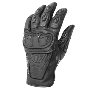 Best selling black color Genuine Leather Motorbike short <b>gloves</b> custom logo available in cheep price USA - Product Image 4
