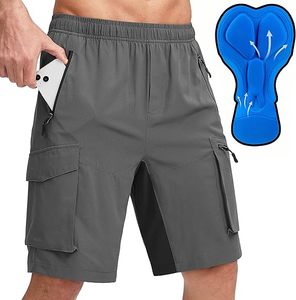 Men's Quick Dry Cycling <b>Shorts</b> With 3D <b>Padding</b> Multi Pocket Gray Summer Outdoor Wear mtb <b>cycle</b> <b>shorts</b> customize - Product Image 3