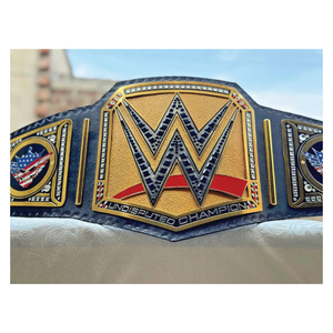 Cinturón de Campeonato de Lucha Libre Indiscutible de Aleación de Zinc Grabado en Profundidad con Placas de Metal Pesado C-O-D-Y R-H-O-D-E-S - Product Image 1