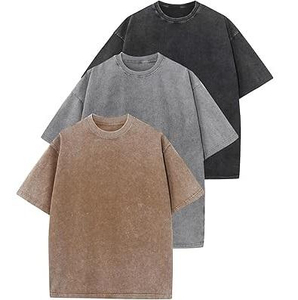T-shirts pour hommes délavés au soleil et à l'acide, imprimés graphiques personnalisés, style vintage décontracté streetwear, prix abordable, vente en gros - Product Image 1