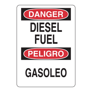 Señal Bilingüe de Peligro de Combustible Diésel - Impresa con UV en PVC/Aluminio para Seguridad en Interiores y Exteriores - Product Image 2