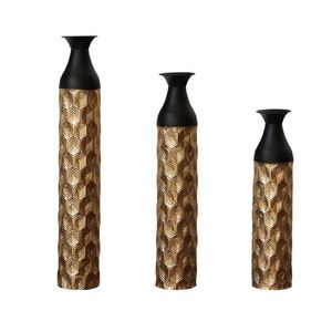 Juego de Decoración para el Hogar, 3 Jarrones Grandes de Metal Blanco Esmaltado para Piso, 24.8in/29in/33.8in de Altura, Jarrones de Metal Decorados - Product Image 6
