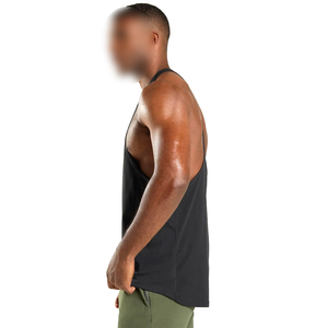 Débardeur léger noir uni, très vendu, en tissu doux, idéal pour la gym, l'entraînement et l'haltérophilie, par AMAZING INDUSTRIES - Product Image 6