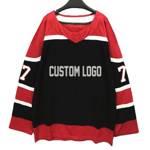 Maillot de hockey sur glace personnalisé jaune et noir, uniforme d'équipe avec nom et numéro, chemise de sport à manches longues - Product Image 3