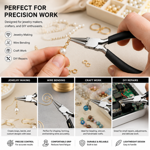 Jewelry Round Nose Pliers <b>Wire</b> Loop Making Tool for Beading Earring <b>Craft</b> Repair Handmade Accessories - Product Image 4