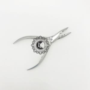 Alicate de punta de aguja de acero sostenible al por mayor, herramienta de extensión de cabello de grado quirúrgico, acabado plateado, Etiqueta Privada, herramienta de peinado - Product Image 4